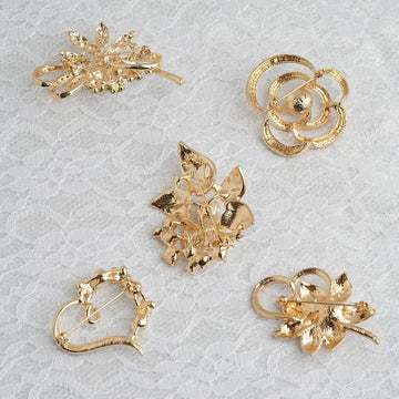 Create a Timeless and Elegant Atmosphere with Gold Plated Pearl and Rhinestone Brooches