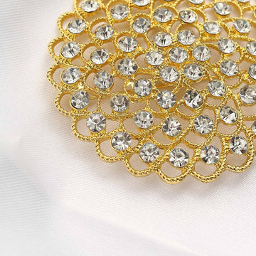 Transform Your Chairs with the Diamond Chair Wrap Bow Pin Brooch