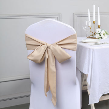 Elevate Your Event with Nude Polyester Chair Sashes