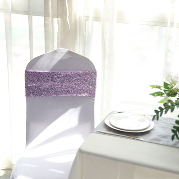 Stain Resistant and Wrinkle Free Lavender Lilac Chair Sashes