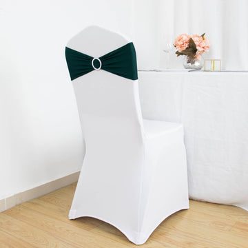 Enhance Your Event Decor with Hunter Emerald Green Spandex Stretch Chair Sashes