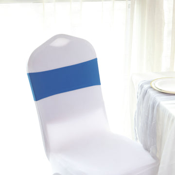 Elevate Your Event with Royal Blue Spandex Chair Sashes