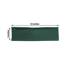 5 Pack Hunter Emerald Green Spandex Stretch Chair Sashes Bands Heavy Duty with Two Ply Spandex
