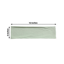 5 Pack Sage Green Spandex Stretch Chair Sashes Bands Heavy Duty with Two Ply Spandex 5x12inch