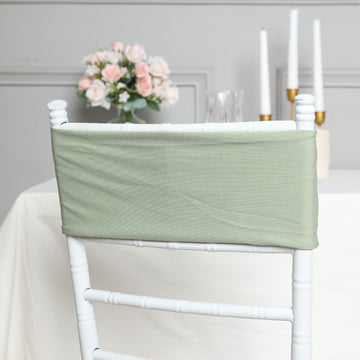Stylish and Practical Sage Green Chair Sashes