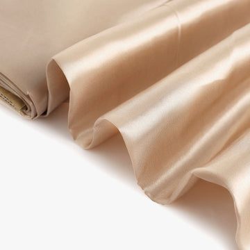 Durable and Versatile Nude Satin Fabric Bolt for DIY Event Decor