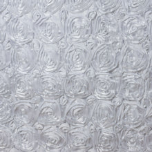 White Table Skirt With Satin Rosette Design 21 Feet#whtbkgd