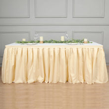 Beige Polyester Table Skirt Pleated 21 Ft