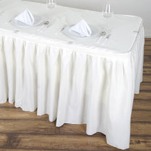 17 Feet Of Ivory Pleated Polyester Table Skirt