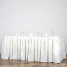 21 Feet Of Ivory Pleated Polyester Table Skirt