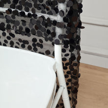 Black Sequin Big Payette Chiavari Chair Slipcover