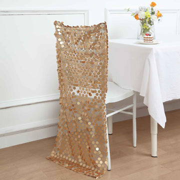Add a Touch of Elegance with the Matte Champagne Chiavari Chair Slipcover