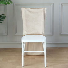 Champagne Colored Velvet Buttery Soft Solid Back Slipcover for Chiavari Chair
