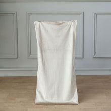 Champagne Chiavari Chair Solid Back Slipcover in Buttery Soft Velvet Fabric