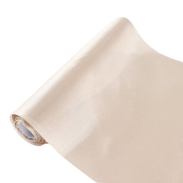 Versatile Beige Satin Fabric Bolt for All Your Event Needs