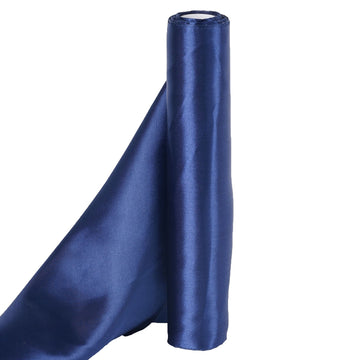 Unleash Your Creativity with Navy Blue Satin Fabric Bolt