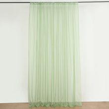 2 Pack Sage Green Fire Retardant Sheer Organza Fabric Drape Curtain Panels 10 Feet x 10 Feet