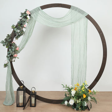 Elegant Sage Green Gauze Cheesecloth Fabric for Wedding Arch Decorations