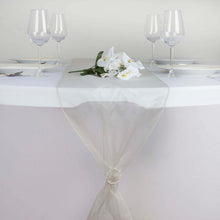 14 Inch x 108 Inch Organza Silver Table Top Runner#whtbkgd