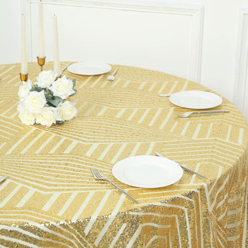 Elegant Gold Sequin Tablecloth for Stunning Event Decor