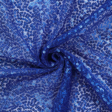 Transform Your Tables with the Royal Blue Seamless Premium Sequin Rectangle Tablecloth 90x156