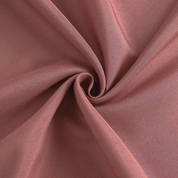 Elevate Your Dining Experience with the Cinnamon Rose Seamless Polyester Round Tablecloth 108