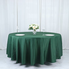 Polyester 108 Inch Round Tablecloth Hunter Emerald Green
