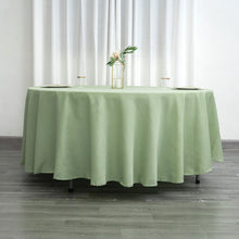 Sage Green Seamless Polyester Round Tablecloth 108 Inch
