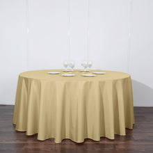 120 Inch Round Tablecloth Champagne Polyester