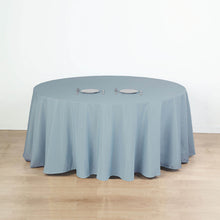 132 Inch Dusty Blue Round Tablecloth in Seamless Polyester