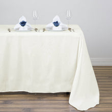 Rectangle 54 Inch x 96 Inch Tablecloth In Ivory Polyester Linen 