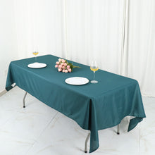 60X102 Inch Peacock Teal Rectangular Table Cover
