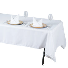 60 Inch x 102 Inch Premium Polyester White 190 GSM Seamless Rectangular Tablecloth