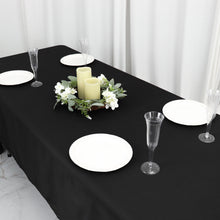 Polyester Rectangular 60 Inch x 126 Inch Black Seamless Tablecloth