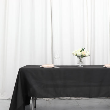 Transform Your Event with a Black Seamless Tablecloth