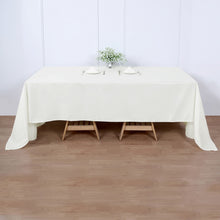 Polyester Seamless Tablecloth 60 Inch x 126 Inch Rectangular In Ivory 