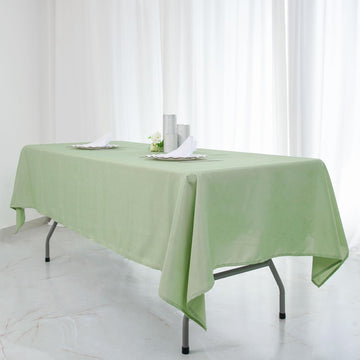 Unleash Your Creativity with the Sage Green Seamless Polyester Rectangular Tablecloth