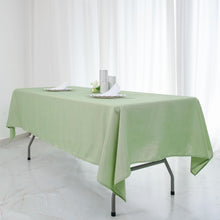 Sage Green Polyester Rectangular Tablecloth 60 Inch x 126 Inch Seamless