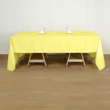 Polyester Tablecloth 60 Inch x 126 Inch Yellow Seamless Rectangular