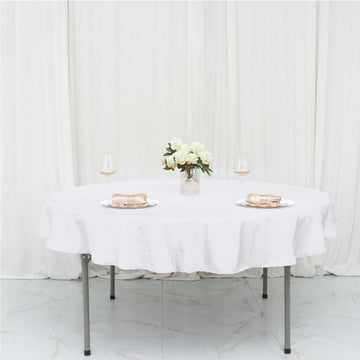 Create a Timeless and Elegant Setting with a White Polyester Tablecloth