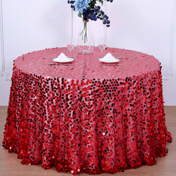 Add a Touch of Glamour with the Red Sequin Tablecloth