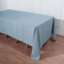 72 Inch x 120 Inch Rectangle Polyester Dusty Blue Reusable Linen Tablecloth