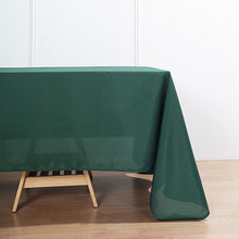 Hunter Emerald Green Rectangular Polyester Reusable Linen Tablecloth 72 Inch x 120 Inch