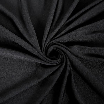 Create an Upscale and Elite Look with the Black Seamless Polyester Tablecloth