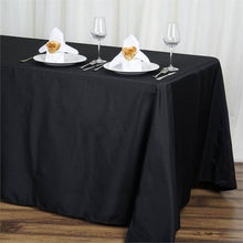 90 Inch x 132 Inch Rectangular Tablecloth In Black Polyester
