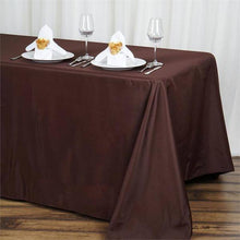 Rectangular Tablecloth 90 Inch x 132 Inch In Chocolate Polyester