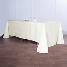 Polyester 90 Inch x 132 Inch Rectangular Tablecloth In Ivory