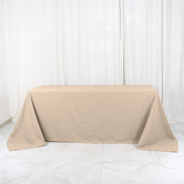 Elevate Your Event Decor with the Nude Seamless Polyester Rectangular Tablecloth 90"x132"