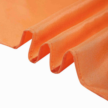 Create a Stunning Tablescape with the Orange Seamless Polyester Rectangular Tablecloth 90"x132"