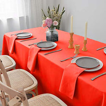 Red Polyester Rectangular 90 Inch x 132 Inch Tablecloth